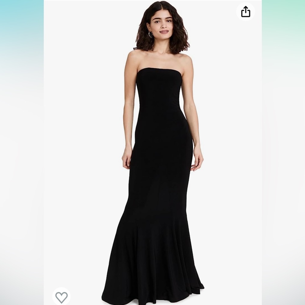 NWT Norma Kamali Fishtail Strapless Gown